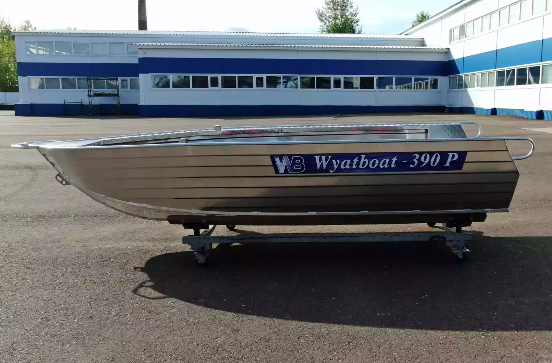 Алюминиевая лодка Wyatboat-390РМ увеличенный борт в Анапе