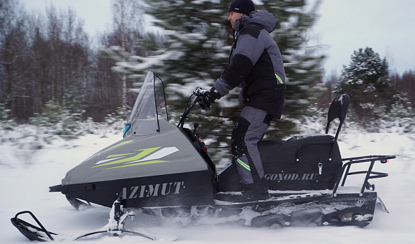 Миниснегоход Бурлак Азимут 20 л.с. , эл.запуск, реверс, тормоз гидравл, капот серый в Анапе