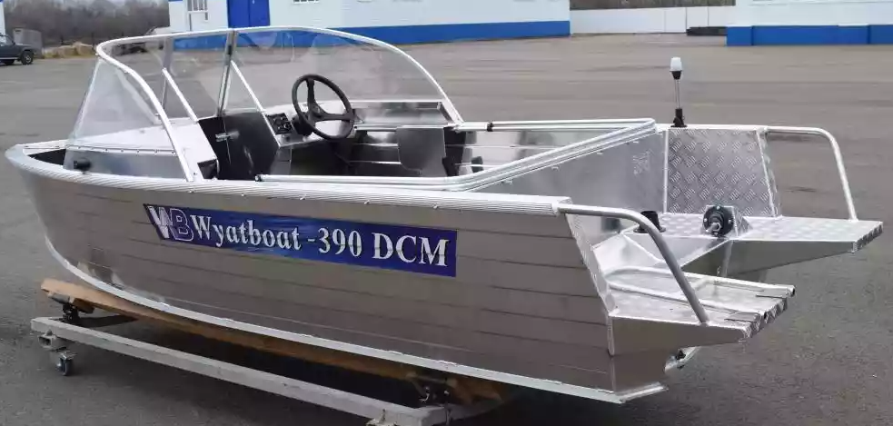 Алюминиевая лодка Wyatboat-390 DCM Увеличенный борт в Анапе