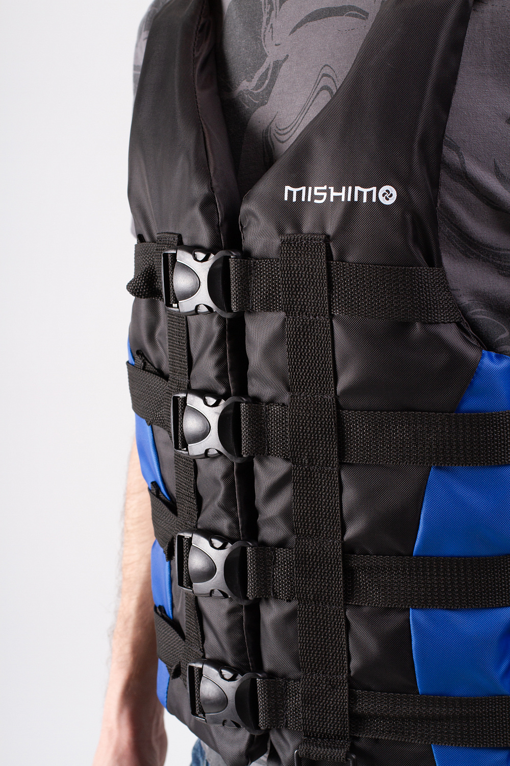 Жилет спасательный MISHIMO PRO Премиум качества Черно-синий в Анапе