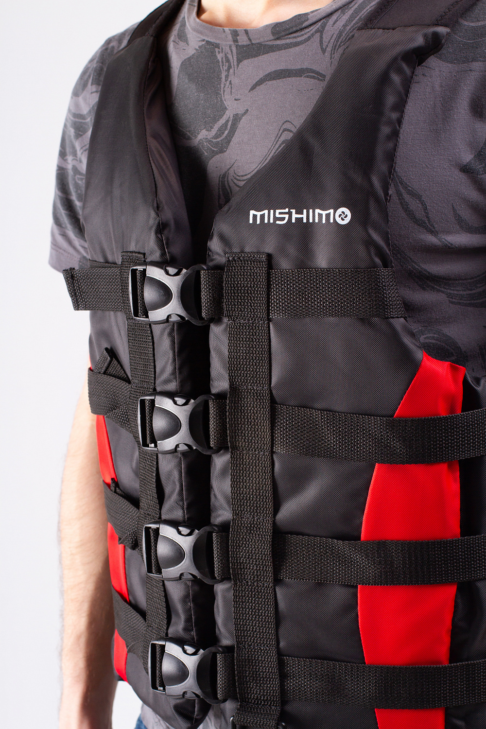 Жилет спасательный MISHIMO PRO Премиум качества Черно-красный в Анапе